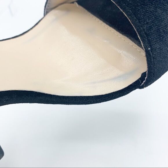 Qupid Women’s Velvet Wide Strap Chunky Heel Sandals in Black Sz 7 - Picture 13 of 15